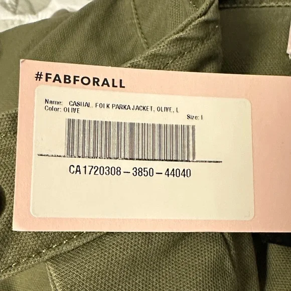 JustFab Olive Utility Jacket – Embroidered Pockets, NWT ✨ - Picture 5 of 5